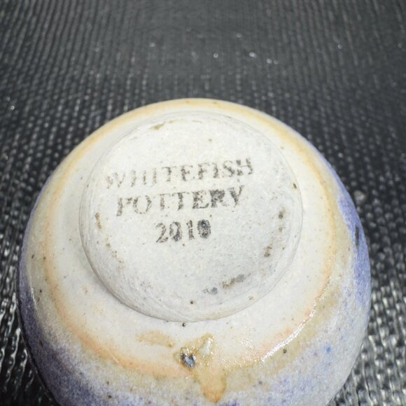 Whitefish Pottery Salt Cellar Dipping Dish Small Bowl Container Hand Made - Picture 3 of 12